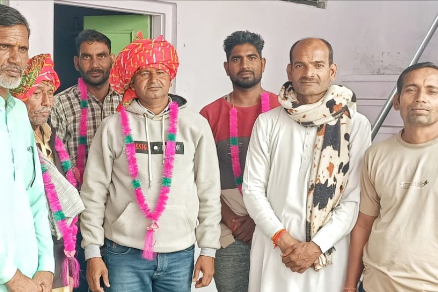पंचायत समिति सदस्य का ब्राह्मण समाज के लोगों ने किया सम्मानित