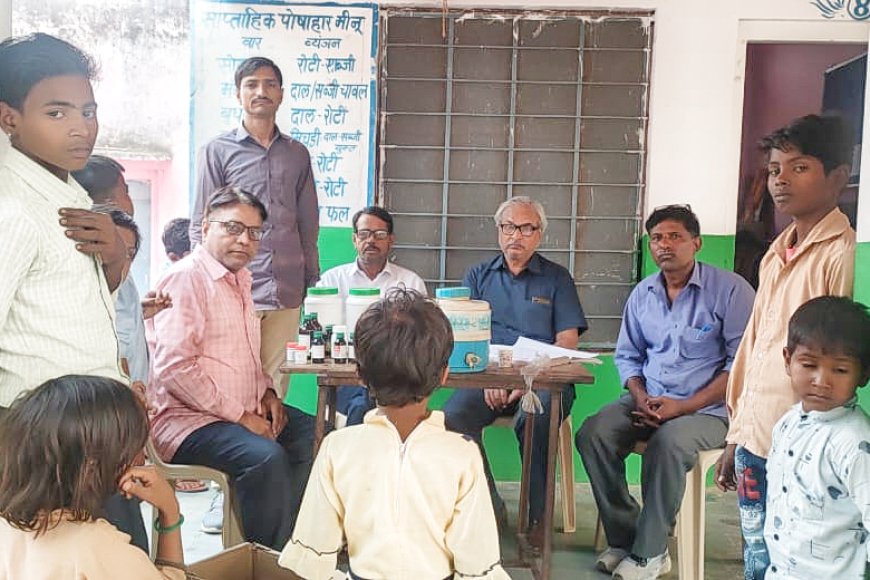 राजकीय स्कूल में आयुर्वेद चिकित्सा शिविर आयोजित