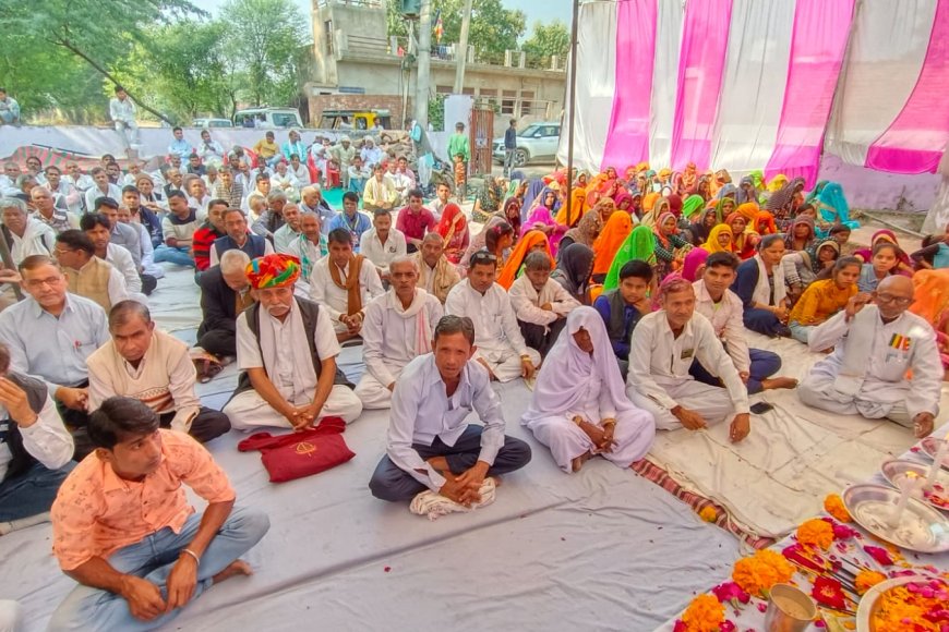 बौद्ध धम्म के रीति रिवाजों के साथ शांति पाठ हुआ सम्पन्न