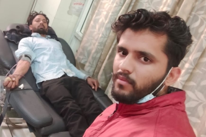 रक्तदाता प्रदीप कुमार लोटन ने युवा दिवस के अवसर पर 15 वां रक्तदान किया