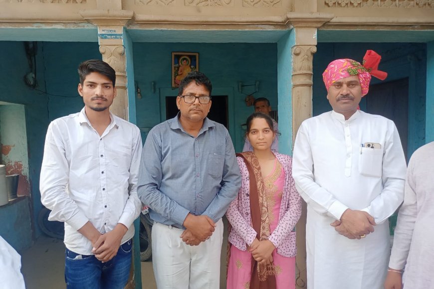 विधायक अमर सिंह जाटव पहुंचे पत्रकार श्यामसुंदर वर्मन के गांव