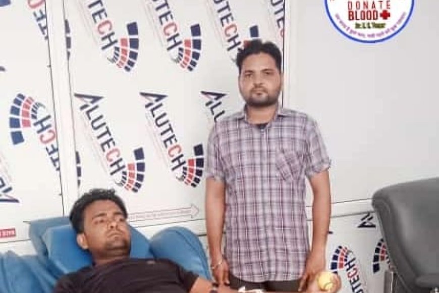महिला सुरक्षा रक्तदान समूह के दो रक्तवीरों ने किया रक्तदान