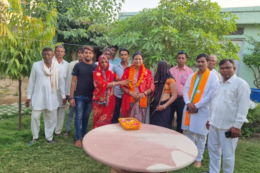 हिंडौन सिटी विधानसभा क्षेत्र: भाजपा प्रत्याशी ने किया आज कई गांवों में जनसंपर्क