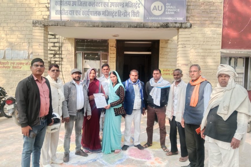 करौली: आगामी चुनावों को बैलेट पेपर से कराने की मांग को लेकर दिया ज्ञापन
