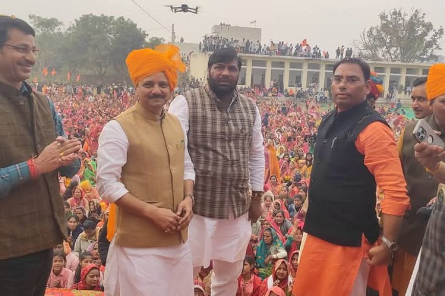 करौली:  हिन्दू स्वाभिमान यात्रा का आगाज, बैंड बाजे और डीजे की धुन पर निकली कलश यात्रा