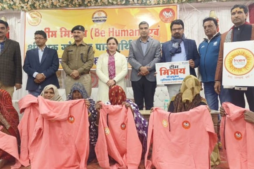करौली ( राजस्थान ) । 500 सफाई कार्मिकों को गर्म वस्त्रों का किया वितरण