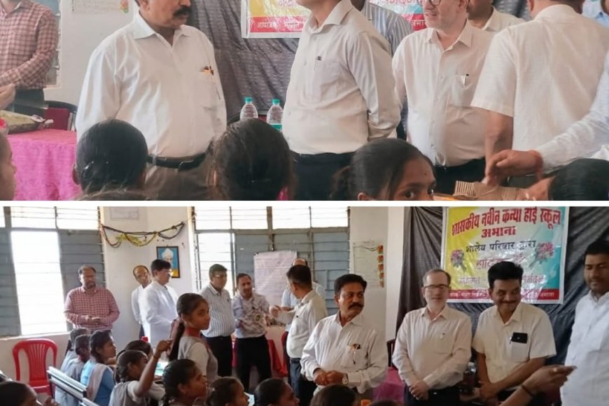 सागर संभाग कमिश्नर डॉ. वीरेंद्र सिंह रावत ने दमोह जिले के शासकीय हाई स्कूल कन्या शाला अभाना का निरीक्षण किया