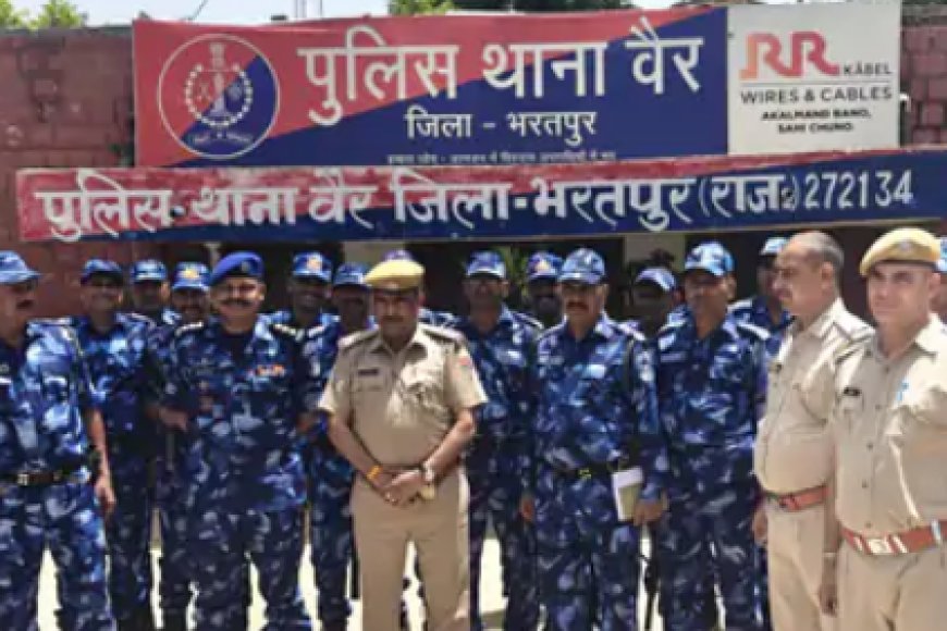 वैर और भुसावर में RAF का फ्लैग मार्च, आपात स्थितियों से निपटने की तैयारी