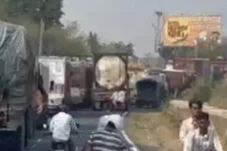 जयपुर-दिल्ली एक्सप्रेसवे पर ट्रक हादसे में महिला की मौत, वसूली के आरोप में पुलिस पर उंगली