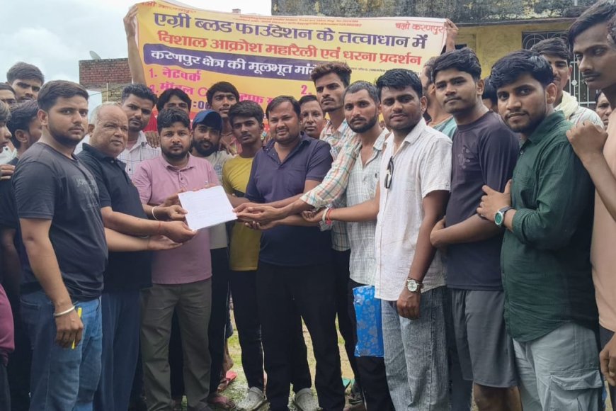 Karauli: एग्री ब्लड फाउंडेशन के सदस्यों ने चार सूत्रीय मांगों का नायब तहसीलदार को सौंपा ज्ञापन
