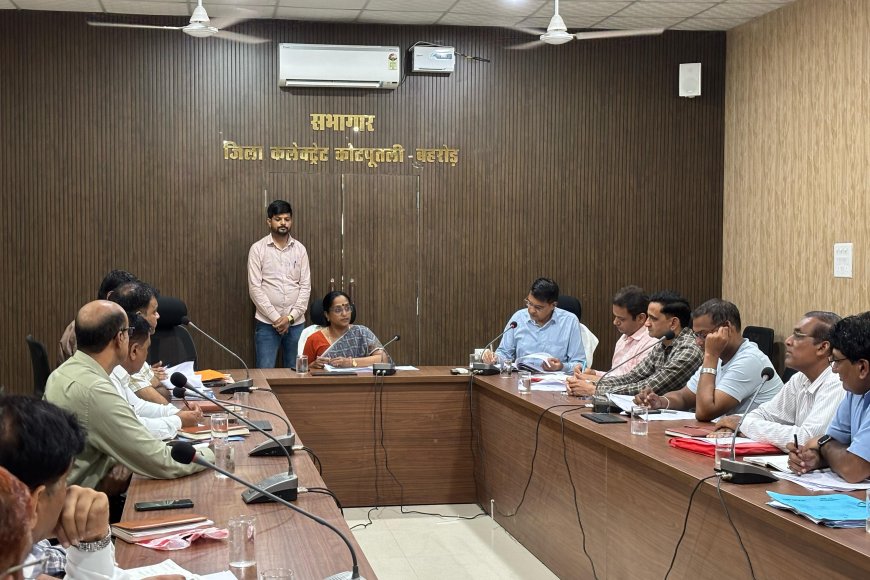 जिला कलक्टर ने गुरु गोलवलकर आकांक्षी ब्लॉक विकास योजना के अंतर्गत ली बानसूर ब्लॉक की बैठक
