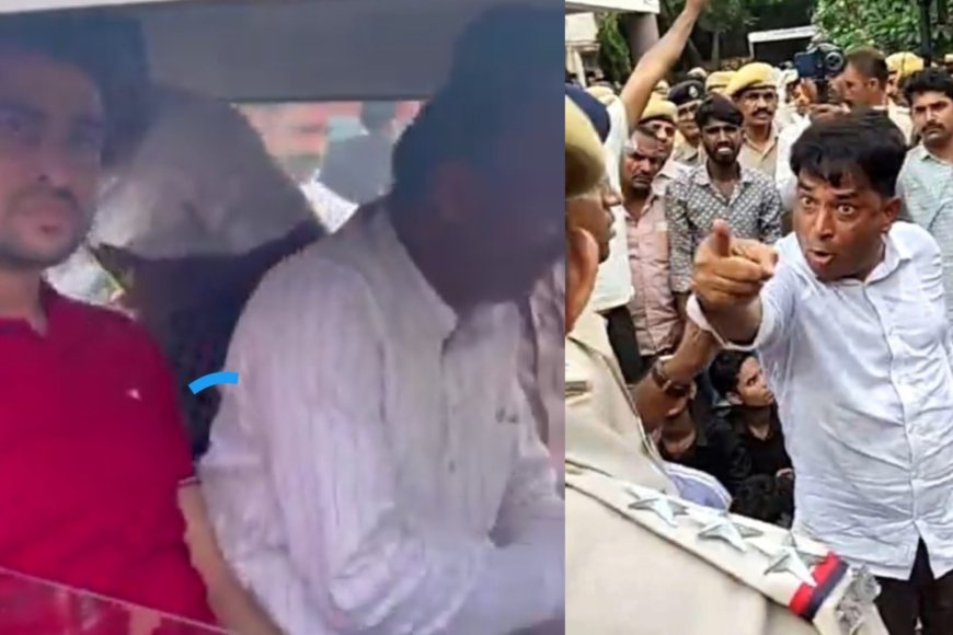 झालावाड़ : स्कूल हादसे के बाद धरने पर बैठे नरेश मीणा हिरासत में, विधायक सुरेश गुर्जर और निर्मल चौधरी भी हिरासत में