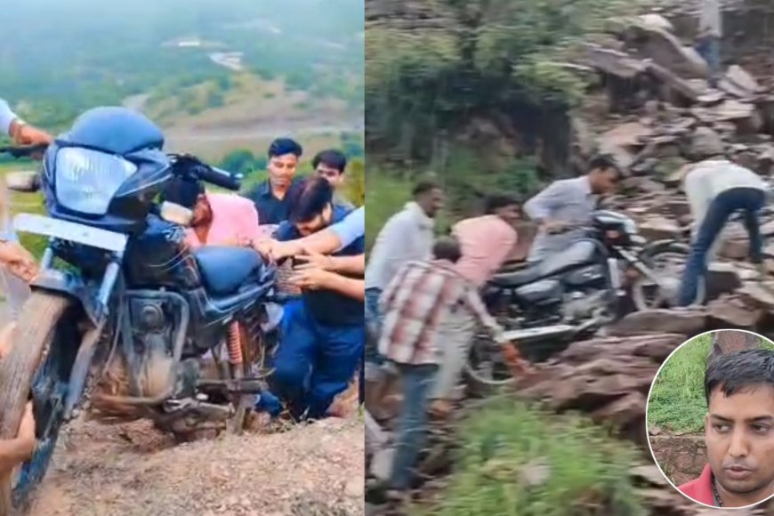 Karauli: भारी बारिश और भूस्खलन से कटा करणपुर घाटी का संपर्क, फिर भी गुमानो माता के दरबार पहुंच रहे श्रद्धालु