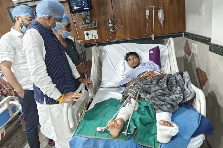 सूरज माली पर जानलेवा हमला, अस्पताल में मिलने पहुंचे सांसद सीपी जोशी