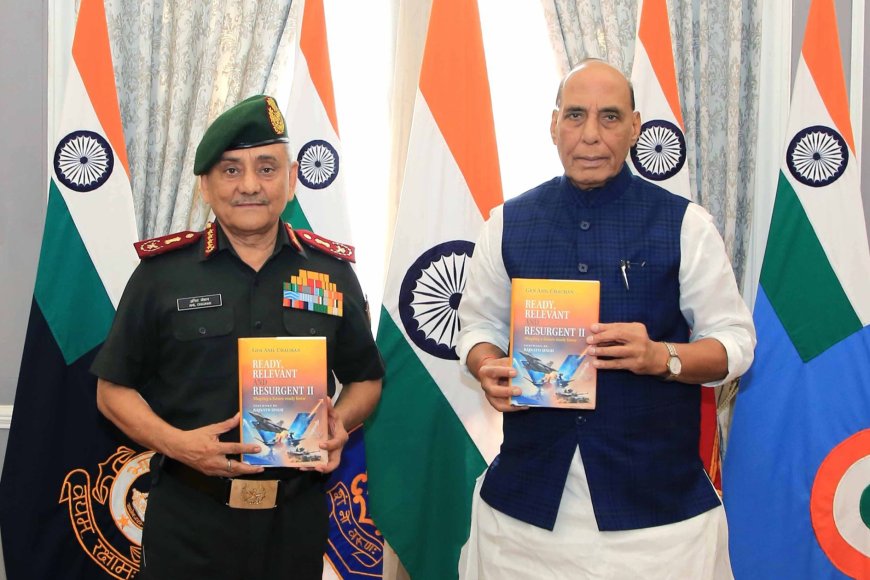 राजनाथ सिंह ने 'Ready, Relevant and Resurgent II' पुस्तक का विमोचन किया