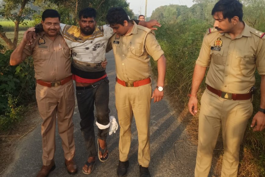 मुरादाबाद: नाबालिग से छेड़छाड़ करने वाला आरोपी 15 घंटे में पुलिस मुठभेड़ में गिरफ्तार