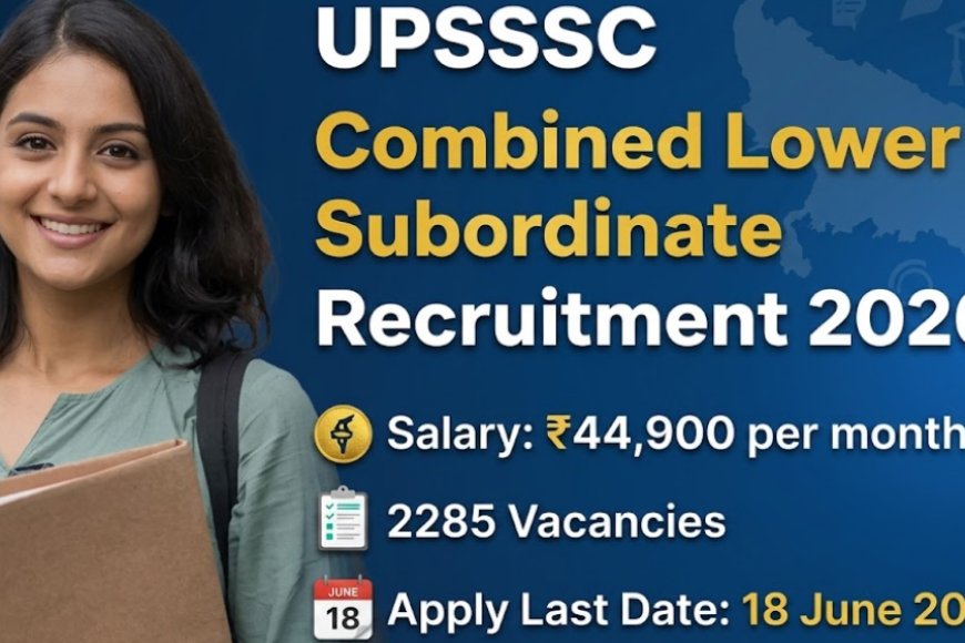 UPSSSC लोअर PCS भर्ती 2026: 2285 पदों पर आवेदन, योग्यता और पूरी जानकारी