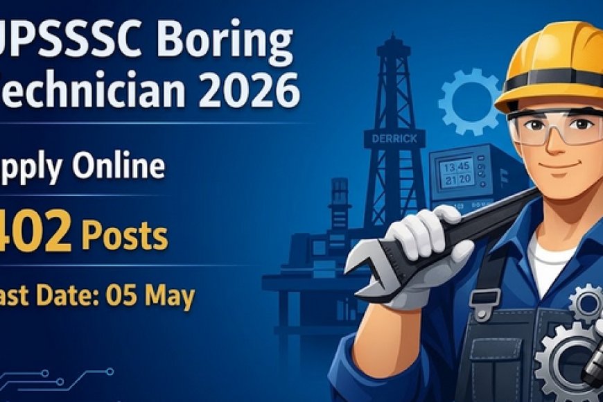 UPSSSC असिस्टेंट बोरिंग टेक्नीशियन भर्ती 2026: 402 पदों पर आवेदन शुरू, योग्यता और पूरी जानकारी