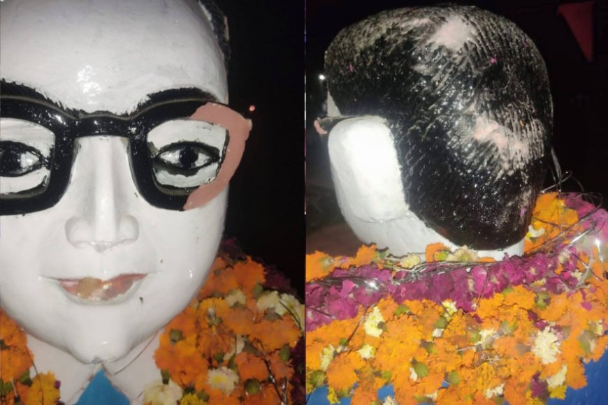 धौलपुर में बाबा साहेब अंबेडकर की प्रतिमा से छेड़छाड़, जिरौली फाटक में आक्रोश