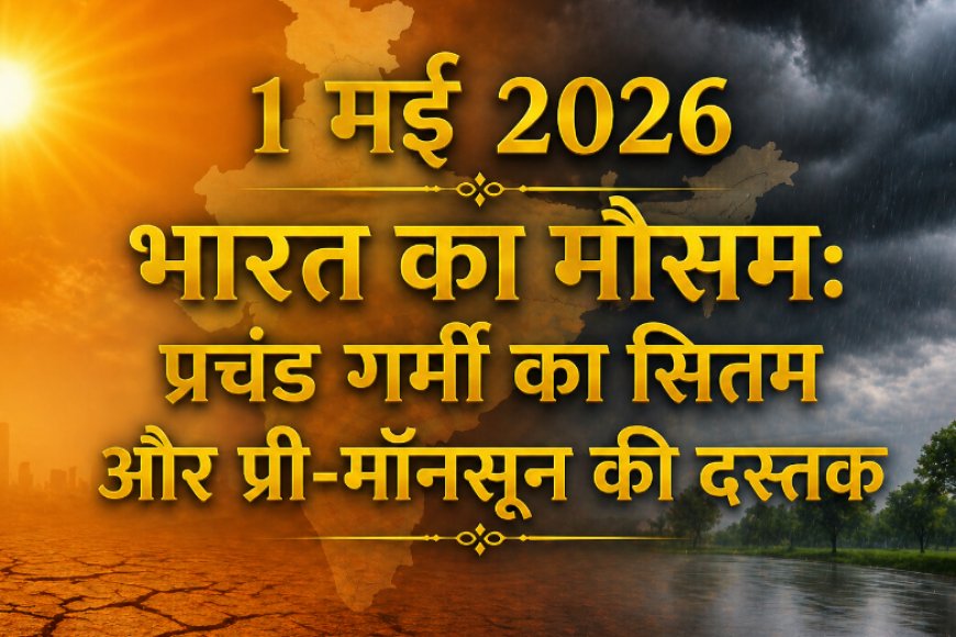 1 मई 2026 भारत का मौसम: प्रचंड गर्मी का सितम और प्री-मॉनसून की दस्तक