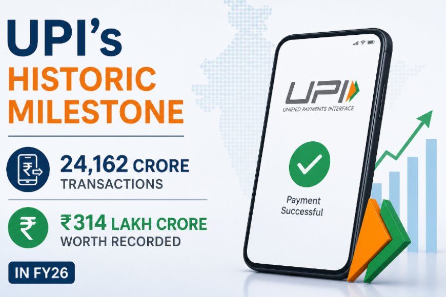 डिजिटल क्रांति का नया शिखर: FY26 में UPI ने रचा इतिहास, ₹314 लाख करोड़ का हुआ लेनदेन