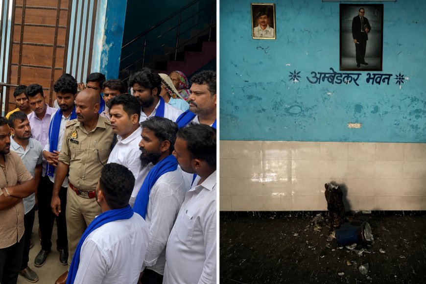 गाजियाबाद: मोदीनगर के सीकरी कलां में डॉ. आंबेडकर की प्रतिमा खंडित; ग्रामीणों का भारी हंगामा, पुलिस बल तैनात
