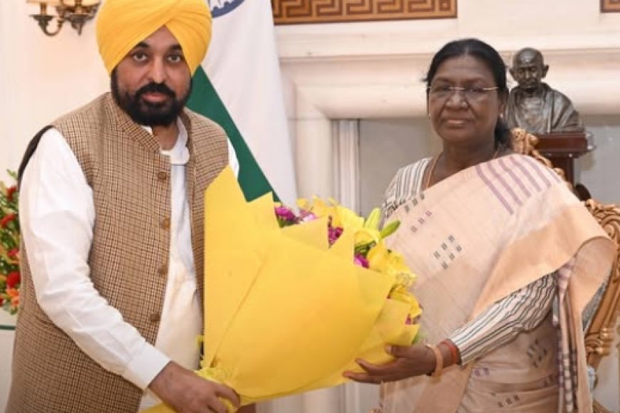 पंजाब CM भगवंत मान ने राष्ट्रपति से की मुलाकात; AAP छोड़ने वाले सांसदों की सदस्यता रद्द करने की मांग