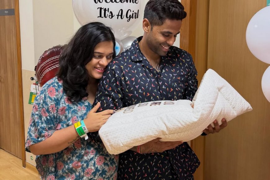 सूर्यकुमार यादव और देविशा शेट्टी ने अपनी नन्ही परी का रखा प्यारा नाम; सोशल मीडिया पर रिवील की 'रिद्धिमा' की पहली झलक