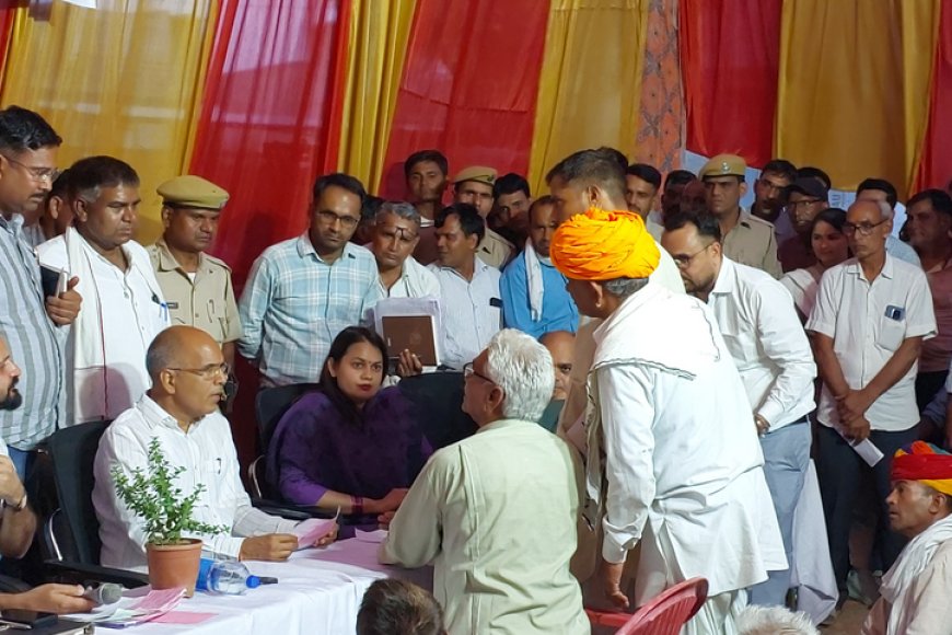 चैनपुरा में रात्रि चौपाल: जलदाय मंत्री ने दिए अवैध जल कनेक्शन काटने के निर्देश; किसानों के लिए ब्याज मुक्त ऋण की घोषणा