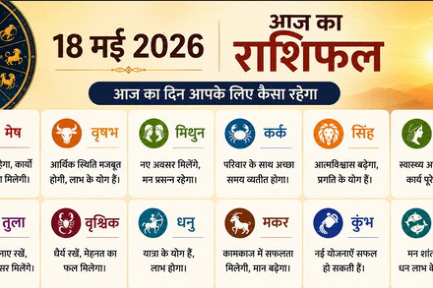 दैनिक राशिफल अपडेट: 18 मई को ग्रहों के गोचर से चमकेगा इन राशियों का भाग्य; मेष से मीन तक सभी 12 राशियों का विस्तृत भविष्यफल और सावधानियां