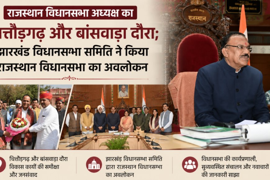 राजस्थान विधानसभा अध्यक्ष का चित्तौड़गढ़ और बांसवाड़ा दौरा; झारखंड विधानसभा समिति ने किया राजस्थान विधानसभा का अवलोकन